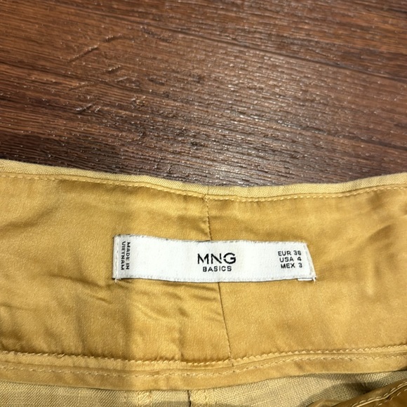 Mango Basics Linen High Waist Pants with Belt and Pockets - Picture 4 of 9